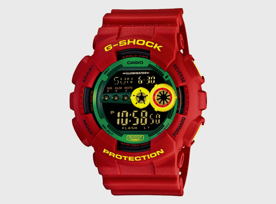 g shock red gold